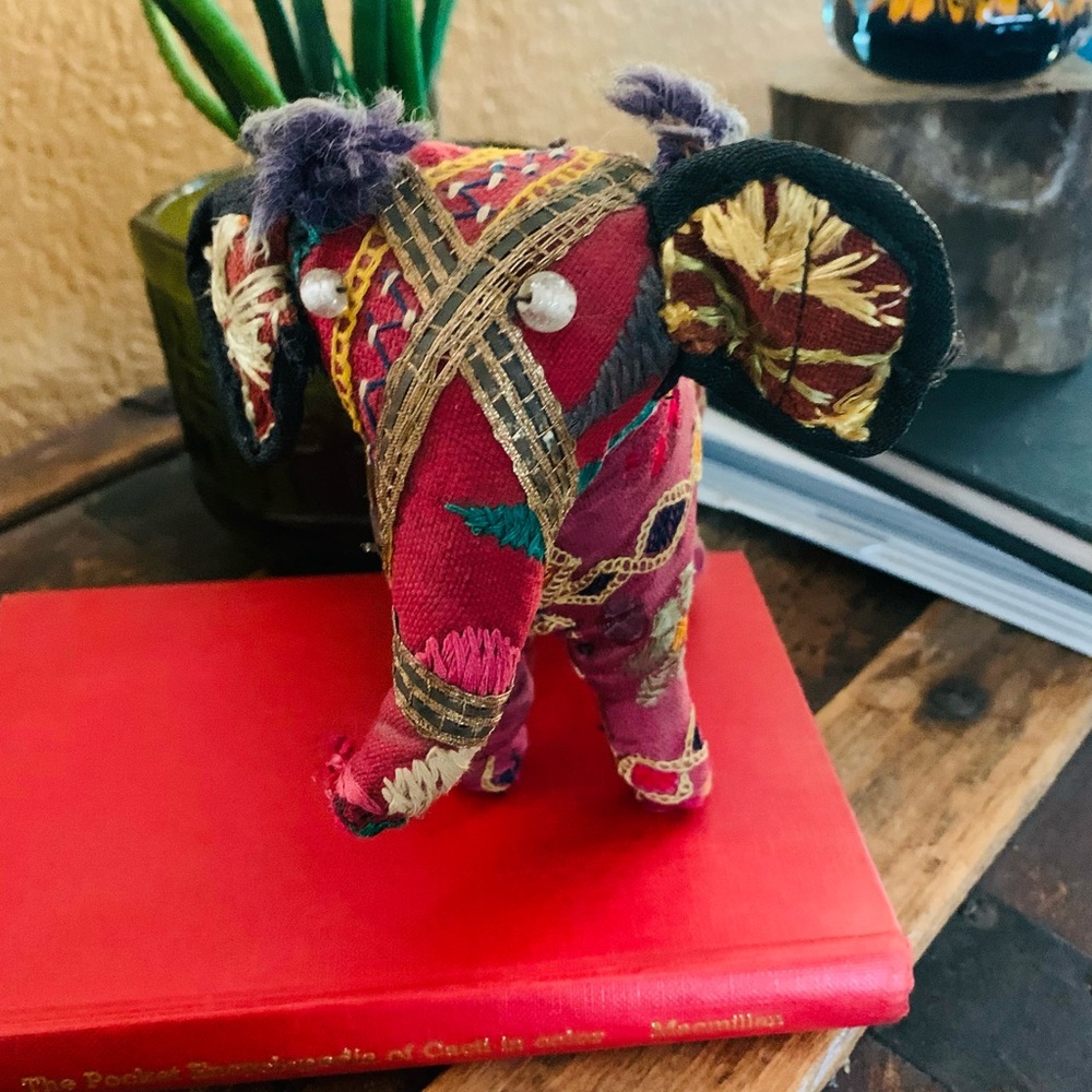 Vintage Anglo Raj handmade cotton elephant